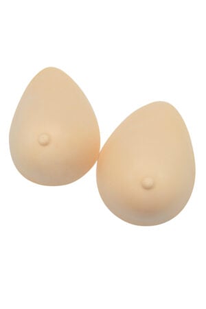 Oval foam breast forms for cross dressing