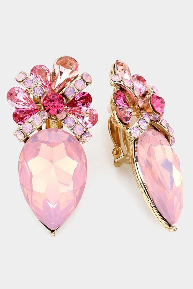 Pink clip-on earrings for sissies