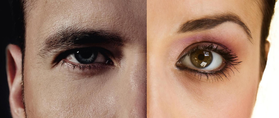 male vs female eyebrows