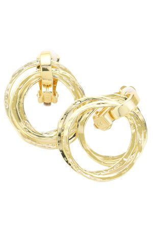 Fun clip-on earrings for trans women - gold