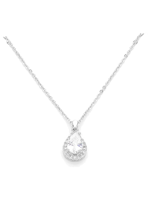 crossdresser jewelry - petite pendant necklace - White
